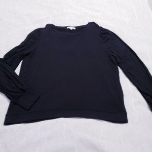 Z Supply Black Puffed Long Sleeve T-Shirt